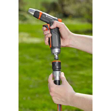 Gardena Premium-Wasserstopp 13 mm (1 2), 15 mm (5 8) Schlauchanschluss (grau silber, 18253-50)