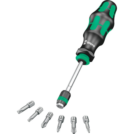 Wera kraftform kompakt 26 mit Koffer, 7-teiliges Bit-Set (schwarz grün)