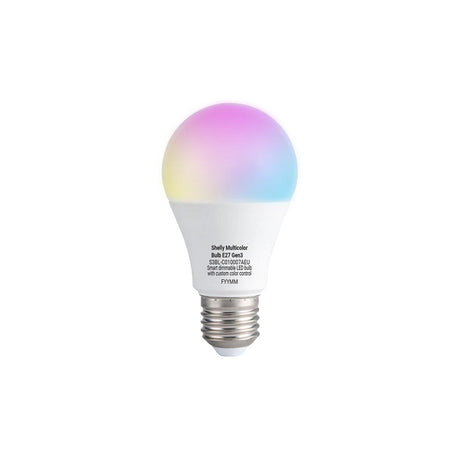 Shelly multicolor bulb e27 gen3 LED lamp (white, 2700-6500k, WiFi, Bluetooth, dimmable)