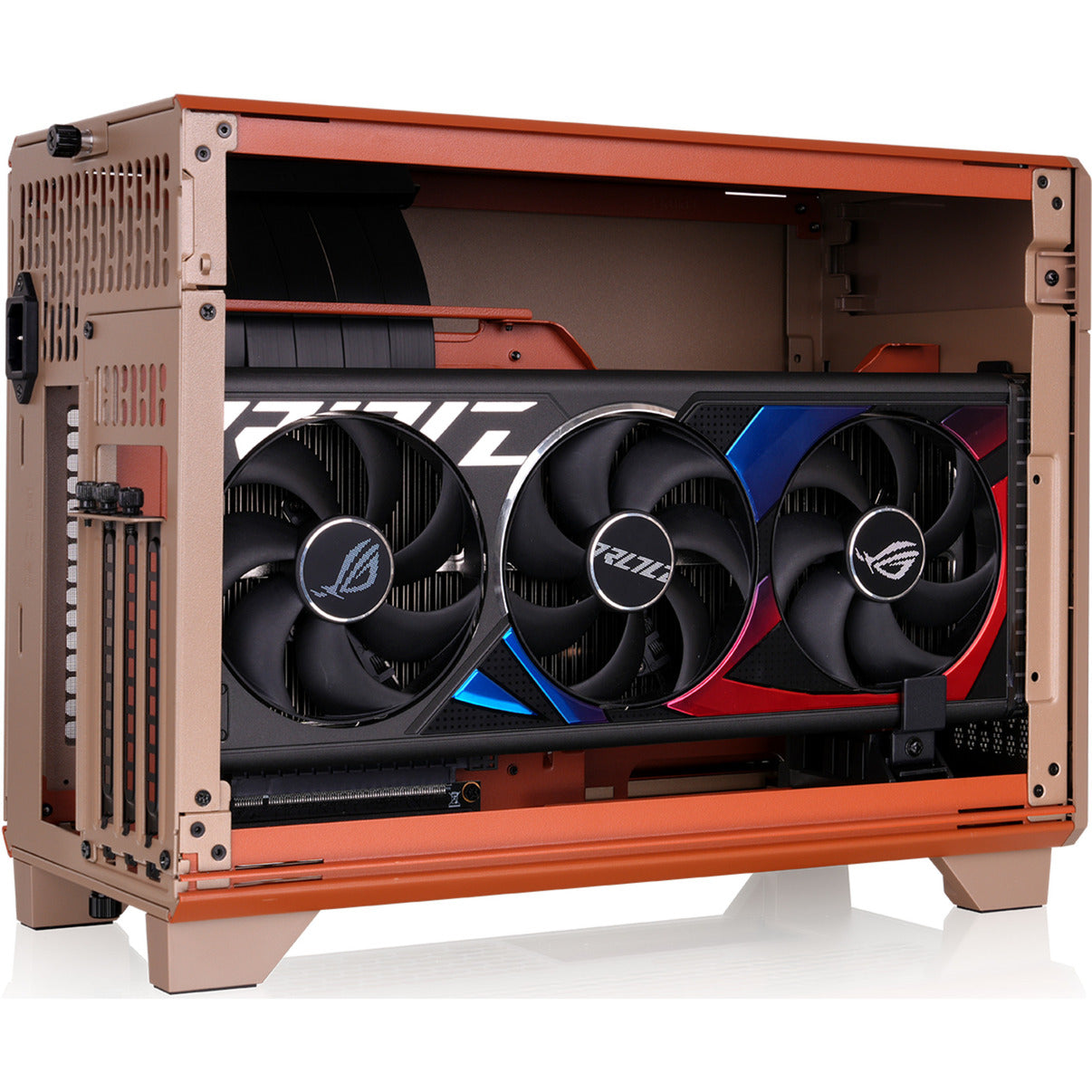 Thermaltake tr100 gravel sand mini tower case (light brown | 2x USB-A | 1x USB-C)