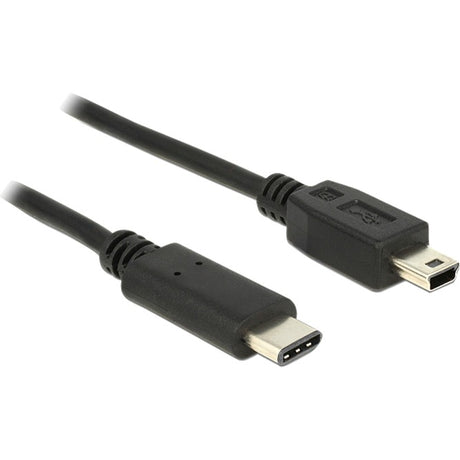 Delock USB-C 2.0 > USB Mini-B Cable (black, 1 meter)