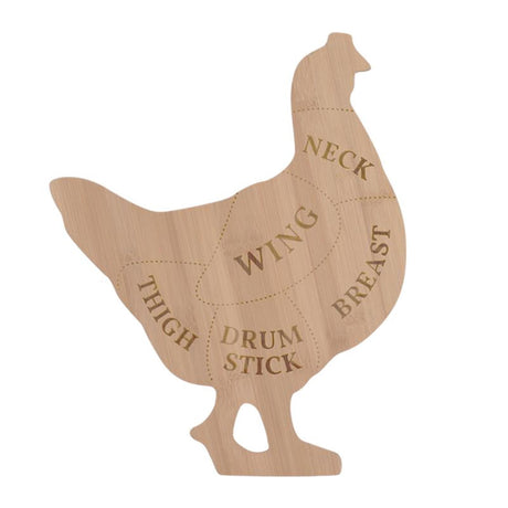 Esschert Design Schneidebrett Poulet L Bambus 39,8x49,5x1cm