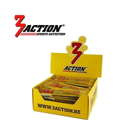 3action oat energy bar apple cinnamon 45 grams - display box 20 pieces - 1202030015