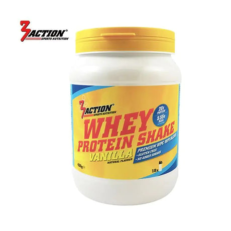 3action whey protein shake vanilla 450 grams 1201000050