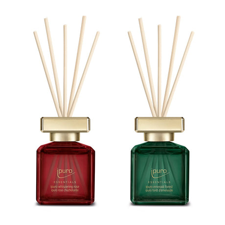 Ipuro Parfum Diffuser Set Whispering Rose Smaragde Bësch 2x50ml