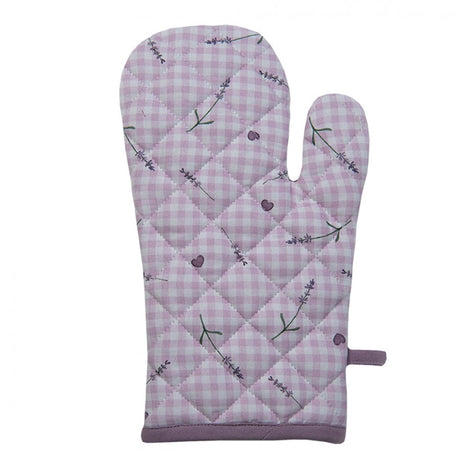 Clayre eef oven glove lavender purple18x30cm cotton