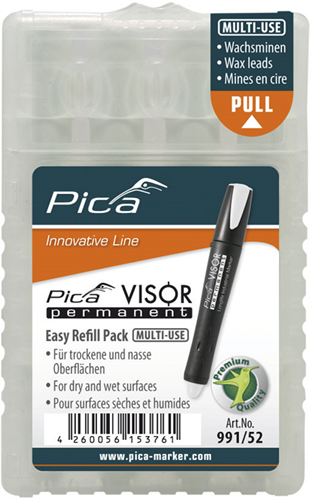 Pica 991 52 visor permanent refill | white - pi99152