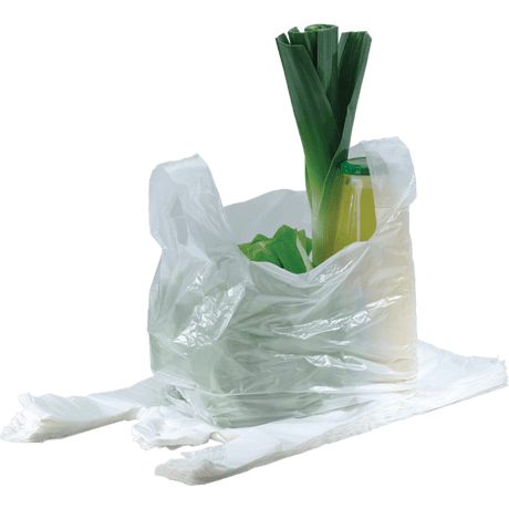 Plastic carrier bags heavy quality white 37x44 4 cm (500 pieces)