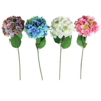 Konstgjord blomhortensia 54 cm 4 assorterad | 24 stycken