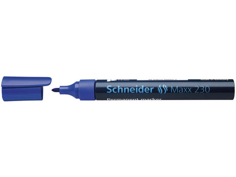 Popisovač Schneider permanentný 230 okrúhly modrý 10 ks