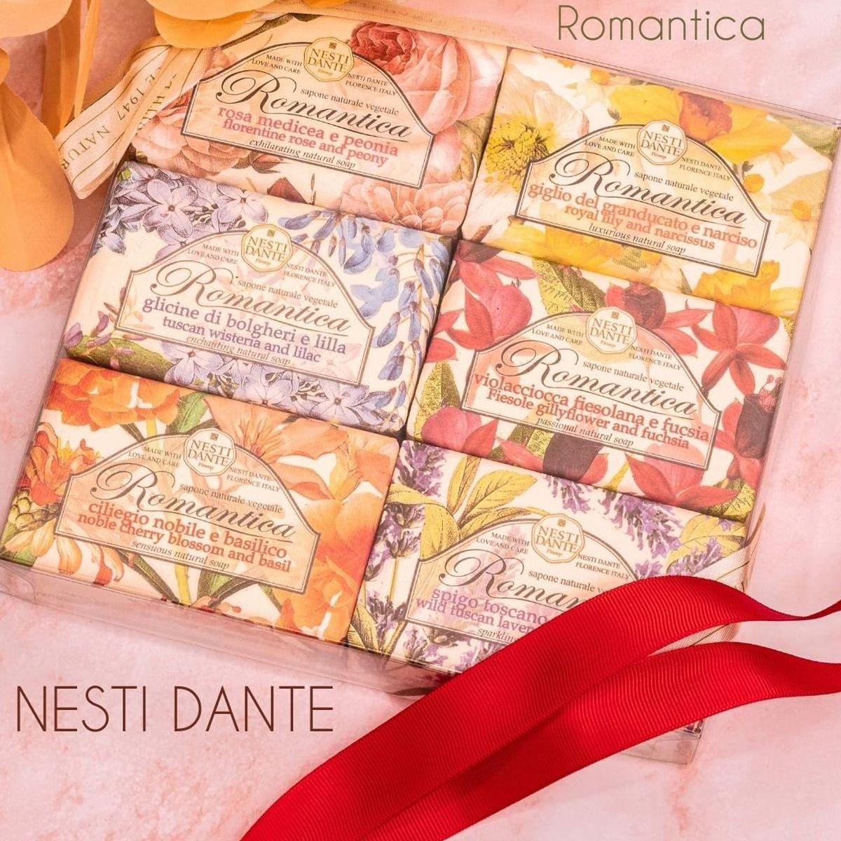 Nesti dante romantica gift set soap 6x150gr.