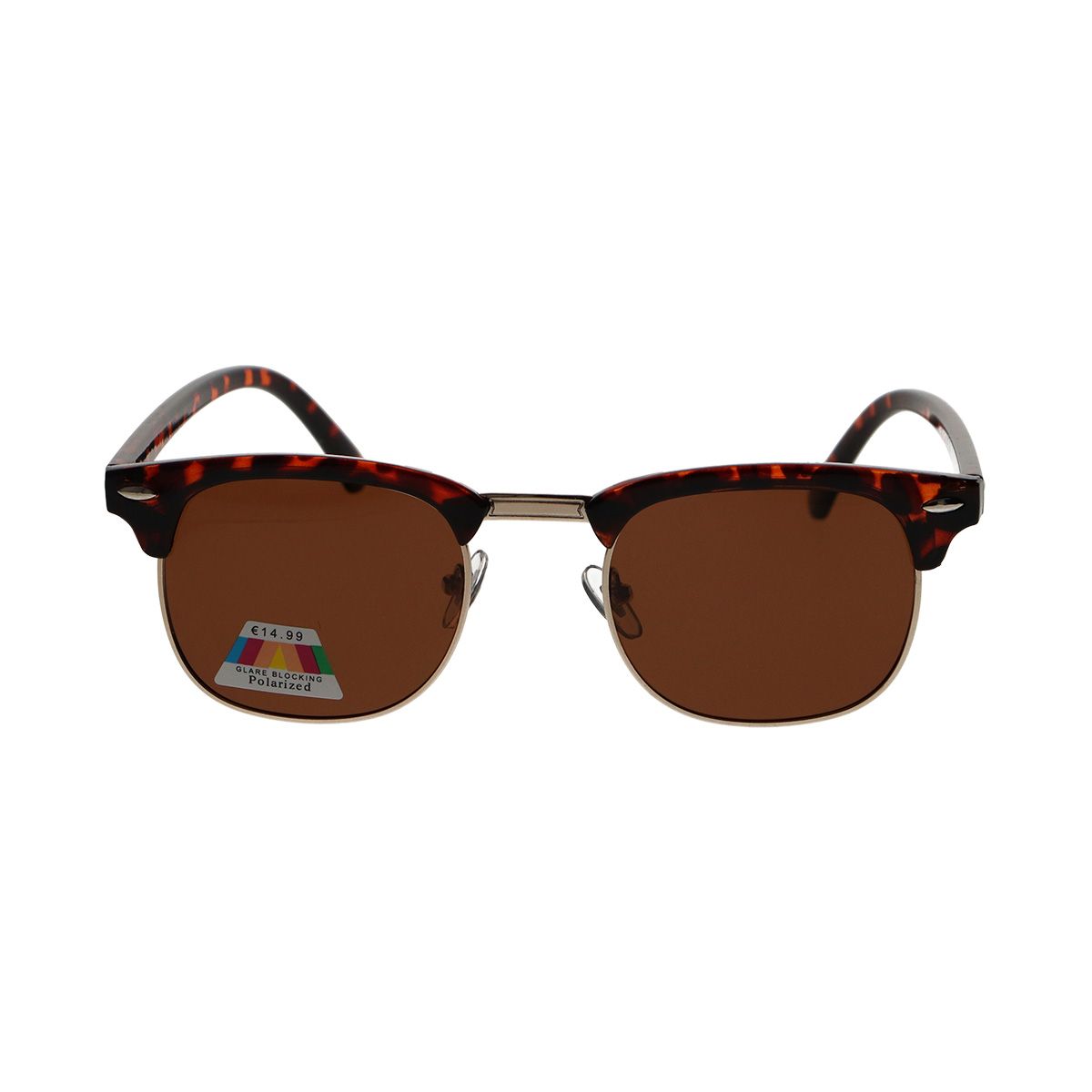 Spectrum polarized sunglasses club square havana gold brown unisex